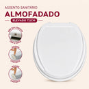 Assento Sanitário Almofadado Elevado 7,5cm