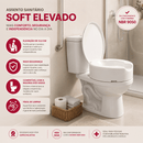 Assento Sanitário Elevado 13,5 cm com Tampa – Conforto e Segurança