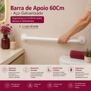 Barra de Apoio 60Cm - Aço Galvanizado Segurança e Conforto para Idosos e Deficientes