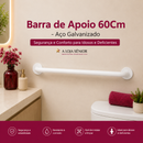 Barra de Apoio 60Cm - Aço Galvanizado Segurança e Conforto para Idosos e Deficientes