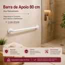 Barra de Apoio 80 cm - Aço Galvanizado - Segurança e Conforto para Idosos e Deficientes