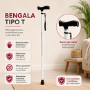 Bengala T Bastão com Altura Regulável até 90 Kg