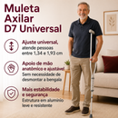Muleta Axilar de Alumínio com Regulagem de Altura D7 (1 unidade)