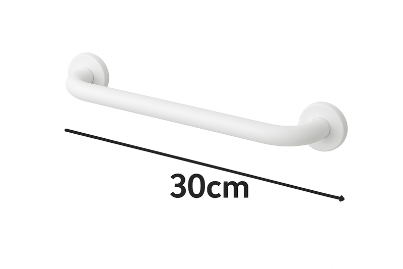 Barra De Apoio de Alumínio para Banheiro 30 Cm Cor Branco