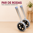 Par de Rodas para Andador 3 Barras D10 - Dellamed