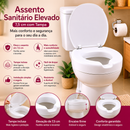Assento Sanitário Elevado 7,5 cm com Tampa – Conforto, Segurança .
