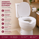 Assento Sanitário Elevado 7,5 cm com Tampa – Conforto, Segurança .