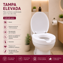 Assento Sanitário Almofadado Elevado 7,5cm