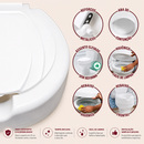 Assento Sanitário Elevado 13,5 cm com Tampa – Conforto e Segurança