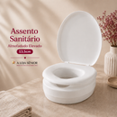 Assento Sanitário Almofadado Elevado 13,5cm