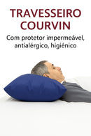 Travesseiro Hospitalar em Courvin com Zíper — Conforto e Higiene
