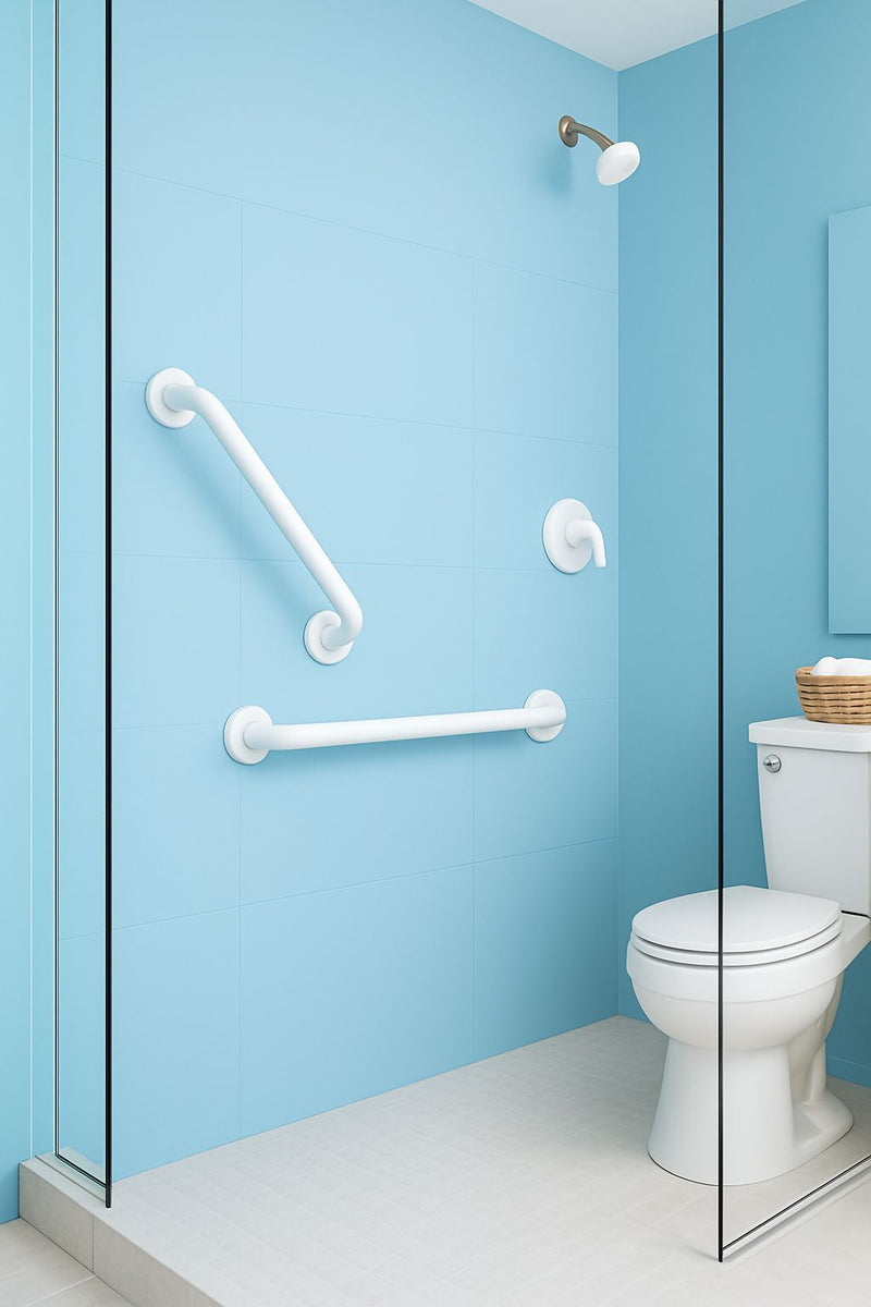 Barra De Apoio de Alumínio para Banheiro 30 Cm Cor Branco