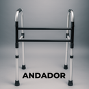 Andador de Alumínio 2 Barras Fixo Plus 100kg - Indaiá