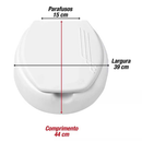 Assento Elevado Para Vaso Sanitário 7,5 Cm Com Tampa Para Idosos E Pessoas Com Deficiência E Pós Cirurgia