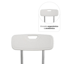 Cadeira Banqueta de Banho Com Encosto E Apoio Para O Braço 135kg Dellamed