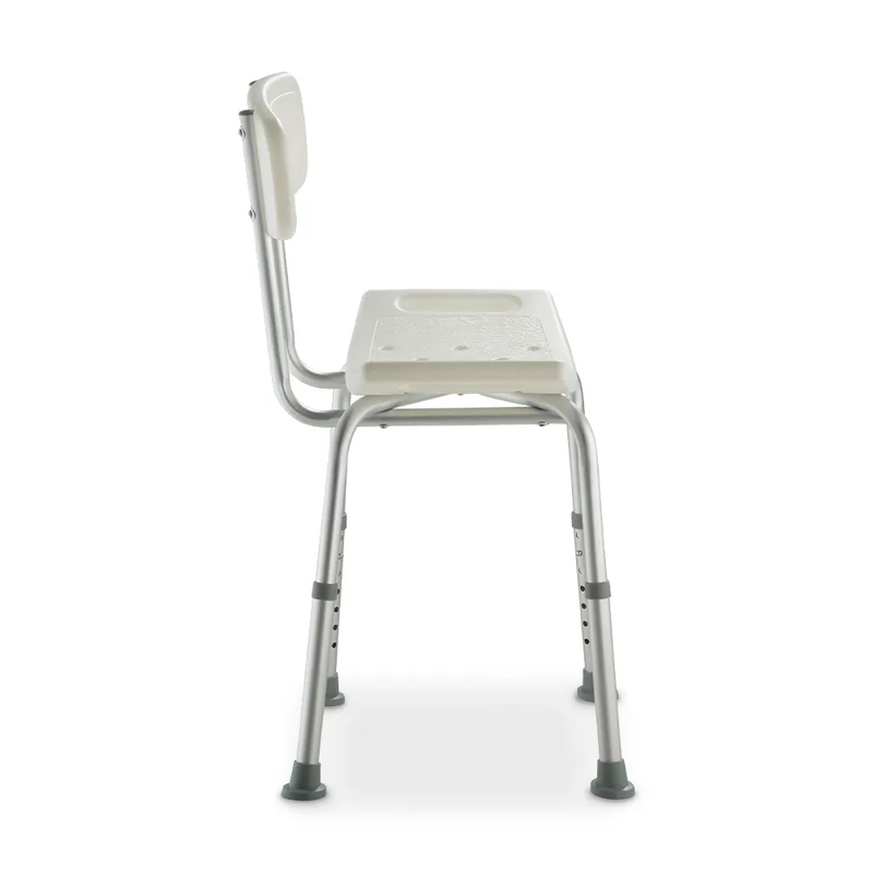 Banco Banqueta Para Banho com Encosto e Altura Regulável até 135 Kg D2 Dellamed