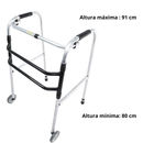 Andador Adulto Com Rodas 3 Barras Ortopédico 130 Kg