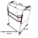 Andador Adulto Com Rodas 3 Barras Ortopédico 130 Kg