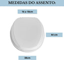 Assento Sanitário Almofadado Elevado 7,5cm