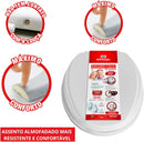 Assento Sanitário Almofadado Elevado 7,5cm