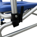 Cadeira de Banho para Idoso Dobrável Alúminio Braço Rebatível Sanitária Higiênica + Coletor